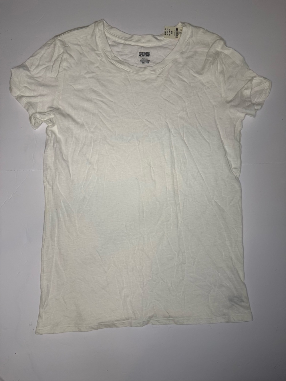 PINK Victoria's Secret White Short Sleeve Tee